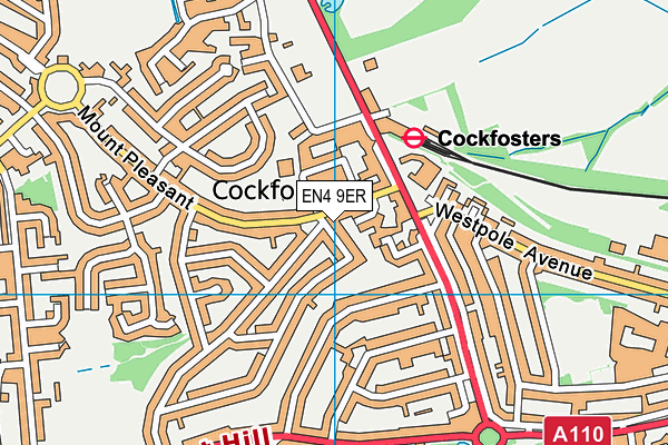 EN4 9ER map - OS VectorMap District (Ordnance Survey)