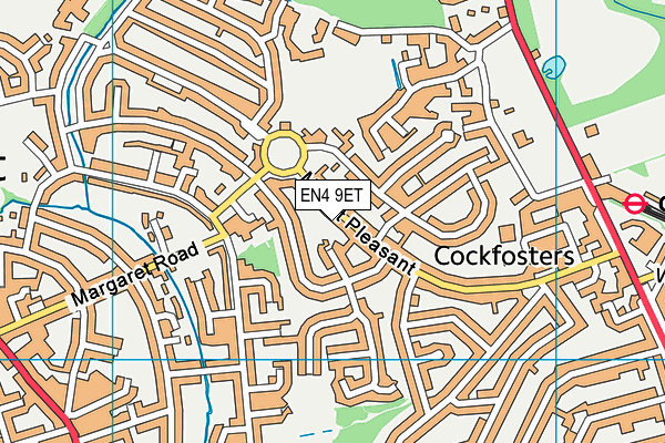 EN4 9ET map - OS VectorMap District (Ordnance Survey)