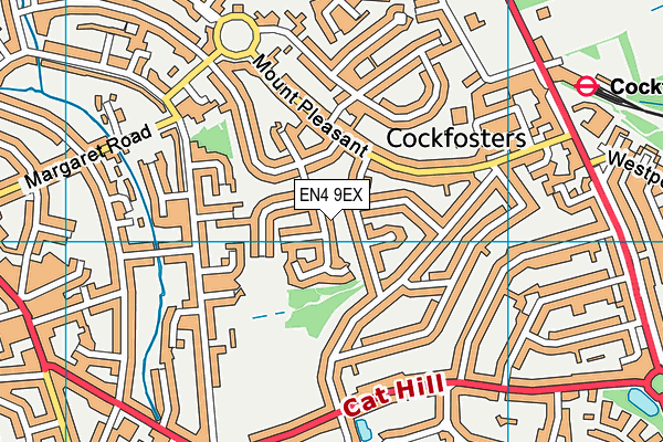 EN4 9EX map - OS VectorMap District (Ordnance Survey)