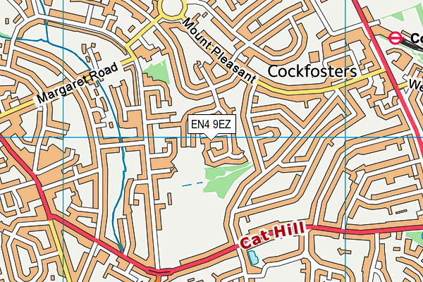 EN4 9EZ map - OS VectorMap District (Ordnance Survey)