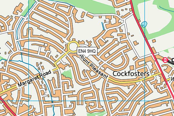 EN4 9HQ map - OS VectorMap District (Ordnance Survey)