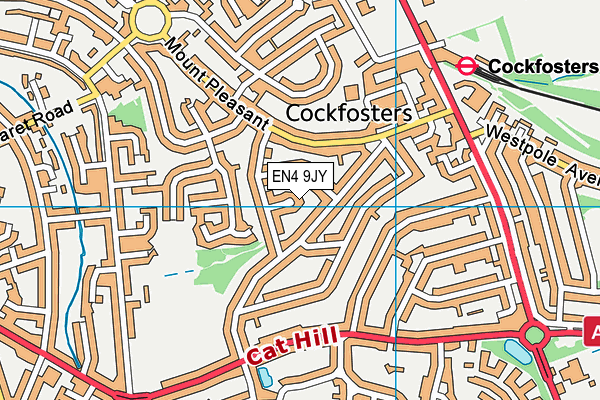 EN4 9JY map - OS VectorMap District (Ordnance Survey)