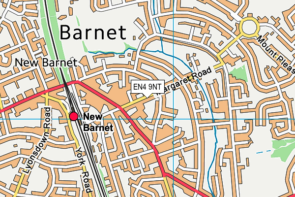 St Margaret's Nursery School map (EN4 9NT) - OS VectorMap District (Ordnance Survey)
