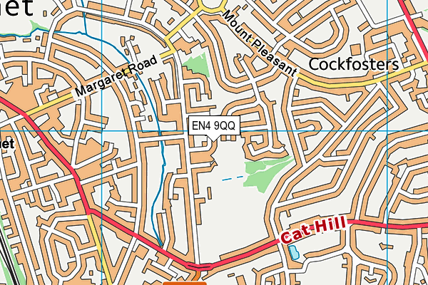 EN4 9QQ map - OS VectorMap District (Ordnance Survey)