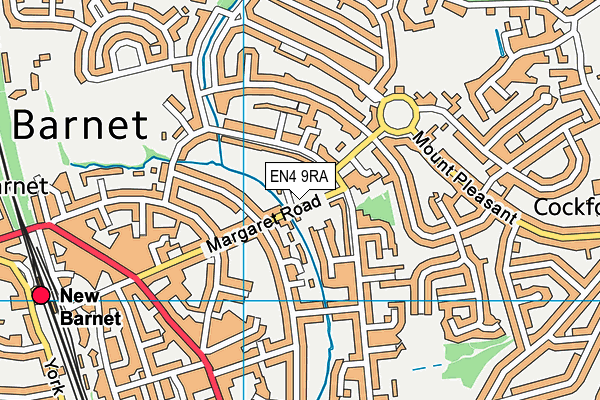EN4 9RA map - OS VectorMap District (Ordnance Survey)