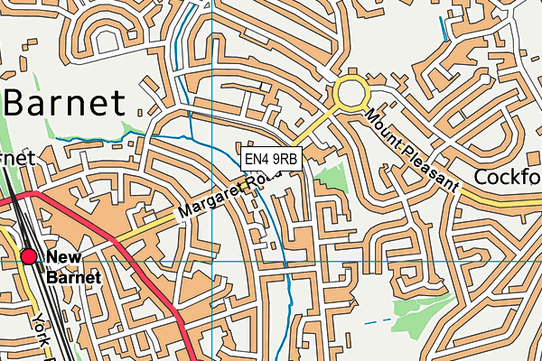 EN4 9RB map - OS VectorMap District (Ordnance Survey)