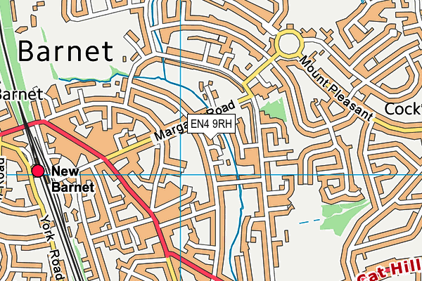EN4 9RH map - OS VectorMap District (Ordnance Survey)