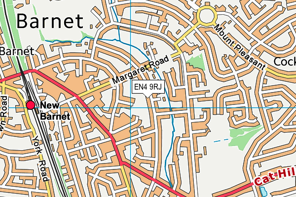 EN4 9RJ map - OS VectorMap District (Ordnance Survey)