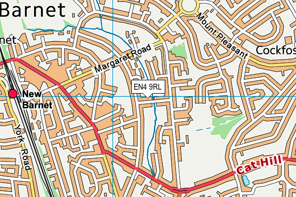 EN4 9RL map - OS VectorMap District (Ordnance Survey)