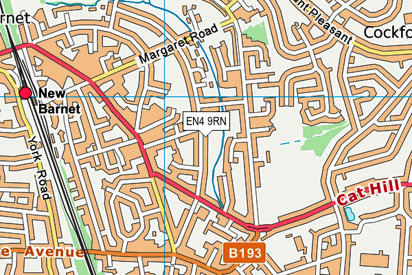 EN4 9RN map - OS VectorMap District (Ordnance Survey)