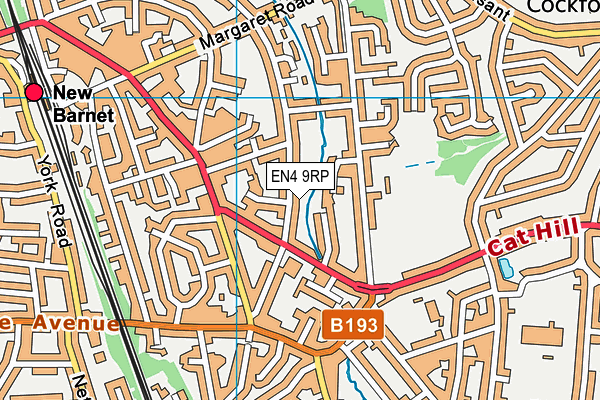 EN4 9RP map - OS VectorMap District (Ordnance Survey)