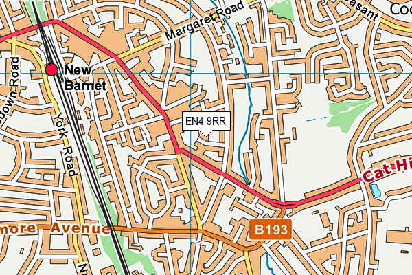 EN4 9RR map - OS VectorMap District (Ordnance Survey)