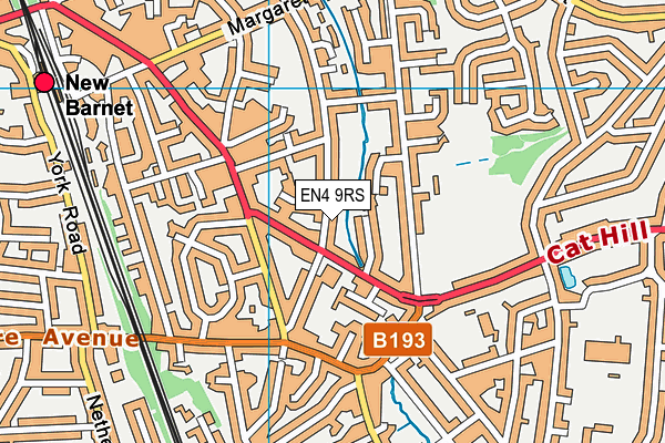 EN4 9RS map - OS VectorMap District (Ordnance Survey)