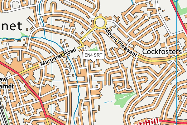 EN4 9RT map - OS VectorMap District (Ordnance Survey)