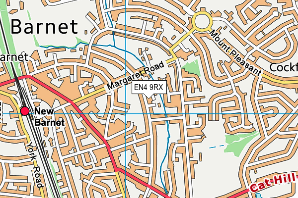 EN4 9RX map - OS VectorMap District (Ordnance Survey)