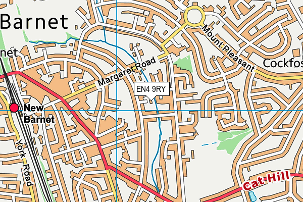EN4 9RY map - OS VectorMap District (Ordnance Survey)