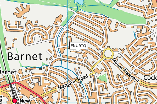 EN4 9TQ map - OS VectorMap District (Ordnance Survey)