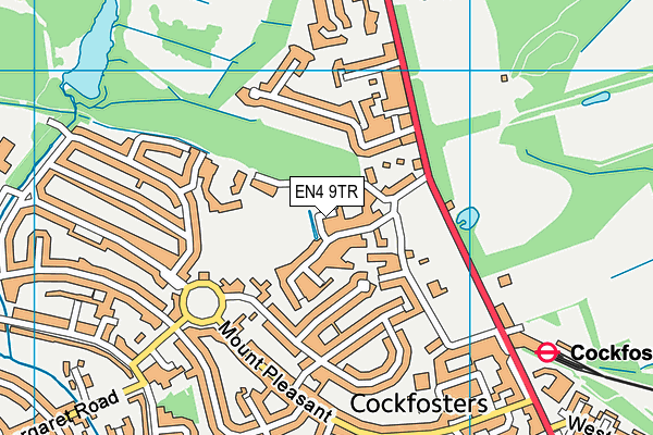 EN4 9TR map - OS VectorMap District (Ordnance Survey)