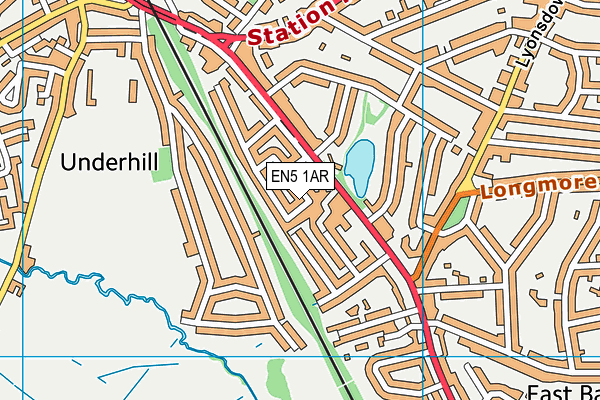 EN5 1AR map - OS VectorMap District (Ordnance Survey)