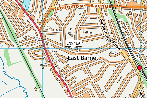 EN5 1EA map - OS VectorMap District (Ordnance Survey)