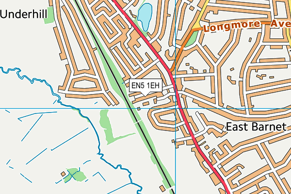 EN5 1EH map - OS VectorMap District (Ordnance Survey)