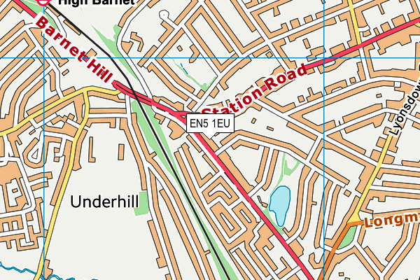 EN5 1EU map - OS VectorMap District (Ordnance Survey)