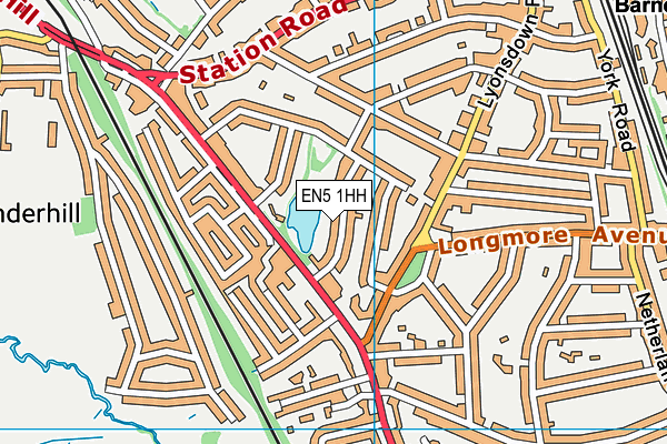 EN5 1HH map - OS VectorMap District (Ordnance Survey)