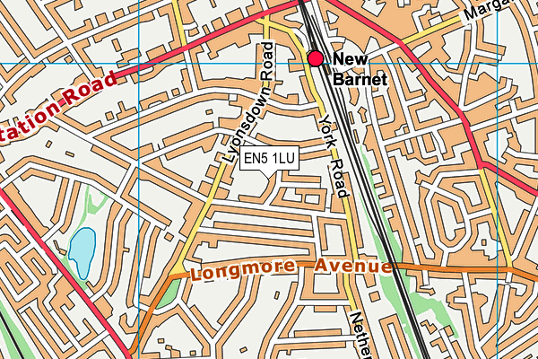 EN5 1LU map - OS VectorMap District (Ordnance Survey)
