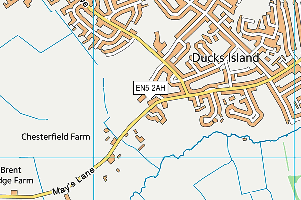 EN5 2AH map - OS VectorMap District (Ordnance Survey)
