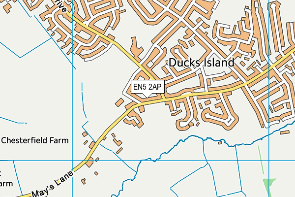 EN5 2AP map - OS VectorMap District (Ordnance Survey)