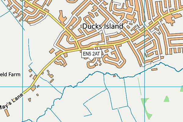 EN5 2AT map - OS VectorMap District (Ordnance Survey)
