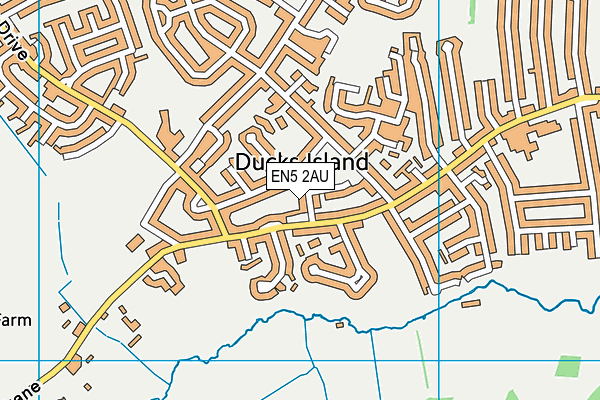 EN5 2AU map - OS VectorMap District (Ordnance Survey)