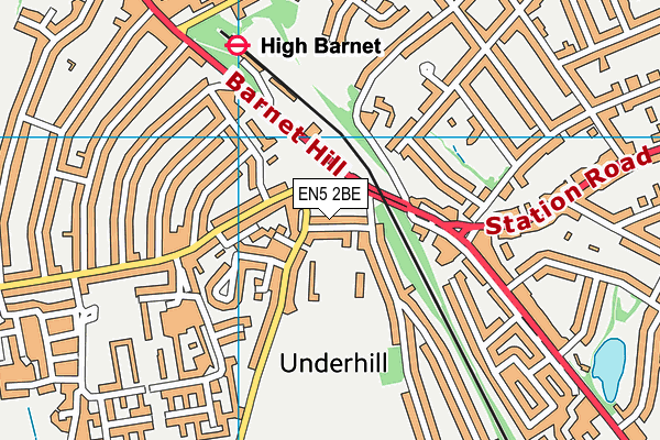 Underhill Stadium (Closed) map (EN5 2BE) - OS VectorMap District (Ordnance Survey)