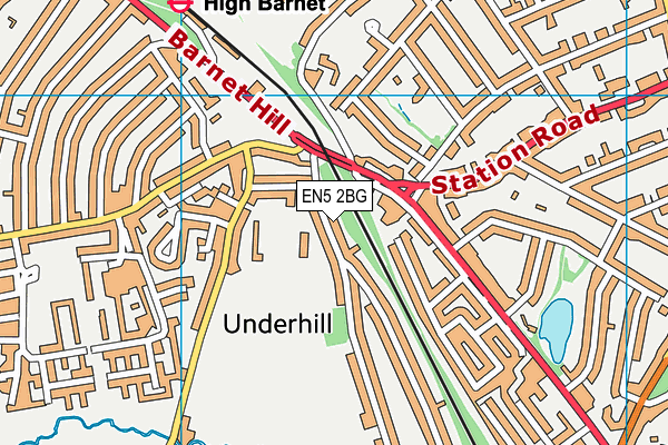 EN5 2BG map - OS VectorMap District (Ordnance Survey)