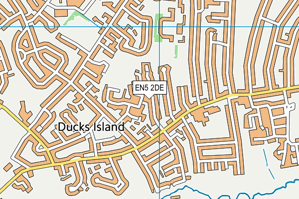 EN5 2DE map - OS VectorMap District (Ordnance Survey)