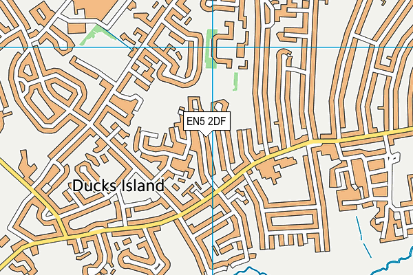 EN5 2DF map - OS VectorMap District (Ordnance Survey)