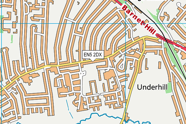 EN5 2DX map - OS VectorMap District (Ordnance Survey)