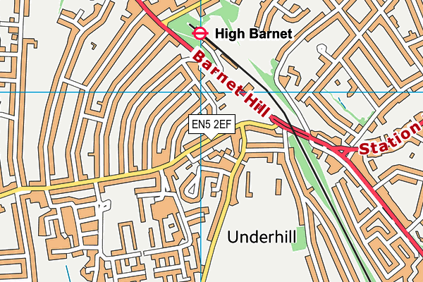 EN5 2EF map - OS VectorMap District (Ordnance Survey)