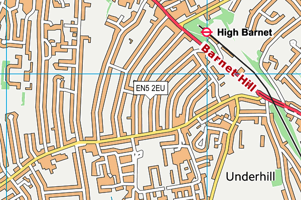 EN5 2EU map - OS VectorMap District (Ordnance Survey)