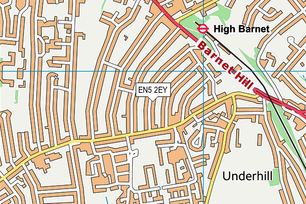 EN5 2EY map - OS VectorMap District (Ordnance Survey)