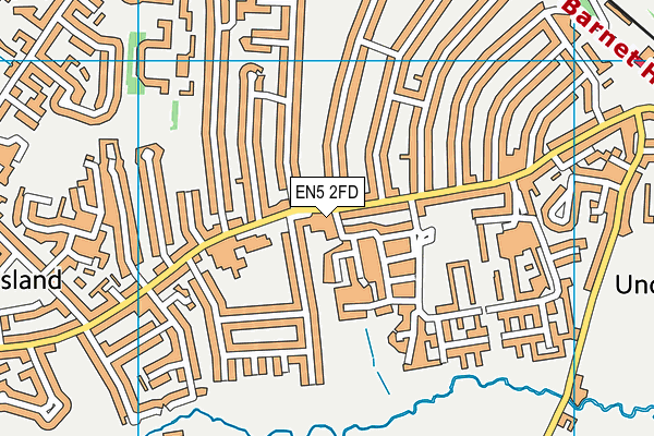EN5 2FD map - OS VectorMap District (Ordnance Survey)