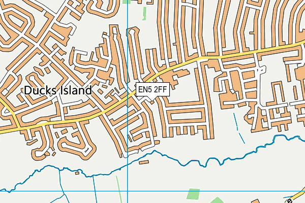 EN5 2FF map - OS VectorMap District (Ordnance Survey)