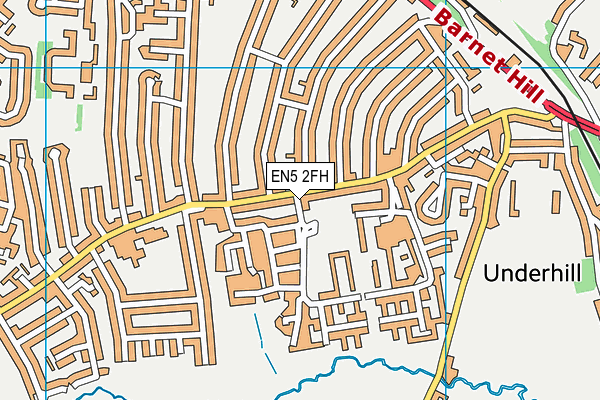 EN5 2FH map - OS VectorMap District (Ordnance Survey)