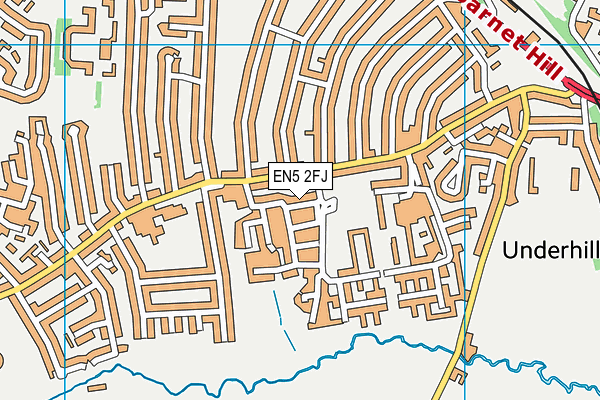 EN5 2FJ map - OS VectorMap District (Ordnance Survey)