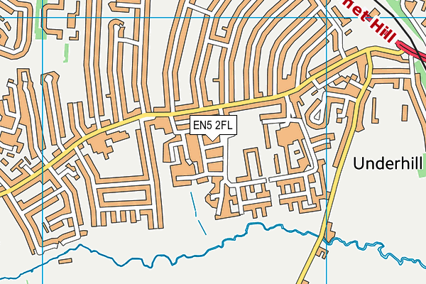 EN5 2FL map - OS VectorMap District (Ordnance Survey)