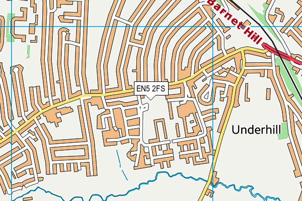 EN5 2FS map - OS VectorMap District (Ordnance Survey)
