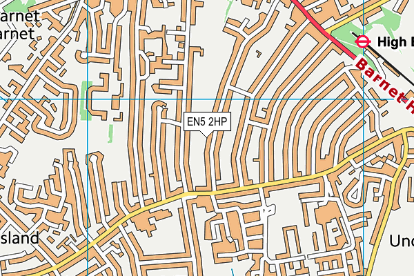 EN5 2HP map - OS VectorMap District (Ordnance Survey)