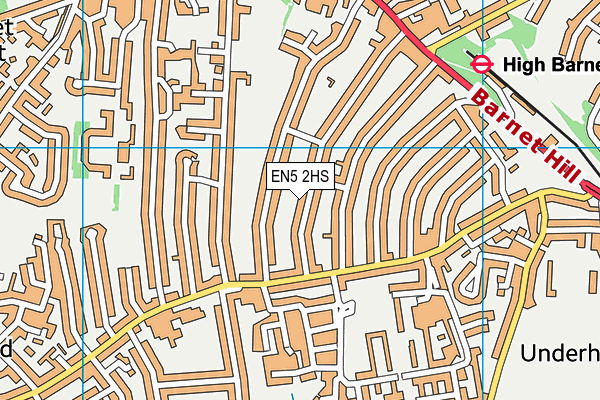 EN5 2HS map - OS VectorMap District (Ordnance Survey)