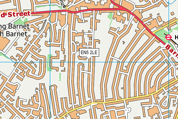 EN5 2LE map - OS VectorMap District (Ordnance Survey)