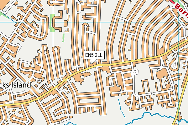 EN5 2LL map - OS VectorMap District (Ordnance Survey)